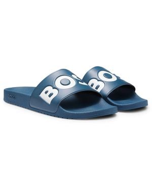 BOSS Sandali Slider Con Logo - Blu