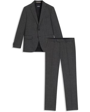 BOSS Two-Piece Regular-Fit Suit - Black