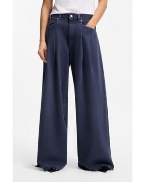 BOSS Relaxed-Fit Jeans With Wide Leg - Blue