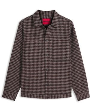 HUGO Camicia Oversize Cropped - Marrone