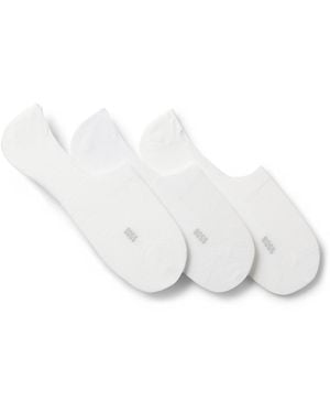 BOSS Three-Pack Of Invisible Socks - White