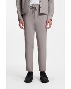 BOSS Tapered-Fit Trousers - Grey