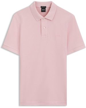 BOSS Pallas-Polo Van Katoenpiqué Met Logostiksel - Roze