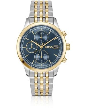BOSS Stratus-Chronograaf Van Tweekleurig Staal - Blauw