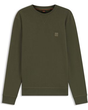 BOSS Sweat En Molleton De Coton Avec Patch Logo - Vert