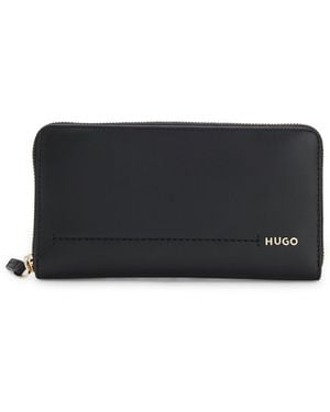 HUGO Faux-Leather Wallet - Black