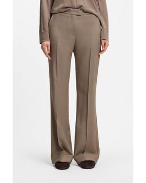 BOSS Flared-Fit Trousers - Natural