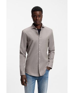 HUGO Slim-Fit Shirt - Grey