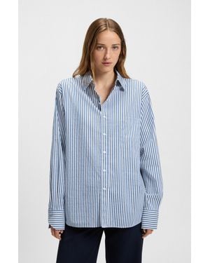 BOSS Light Blue Women's Business Blouses Size 4