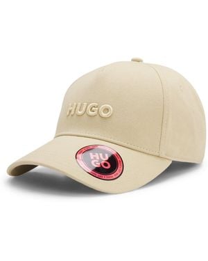 HUGO Cotton-Twill Cap With Logo - Natural