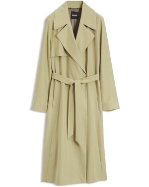 BOSS Trenchcoat Aus Sandgewaschenem Twill - Natur