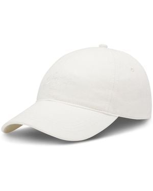 BOSS Cotton-Twill Cap With Script Logo - White