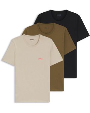 HUGO Dreier-Pack T-Shirts Aus Baumwoll-Jersey - Mehrfarbig