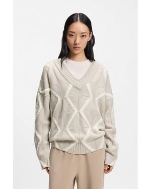 BOSS Relaxed-Fit Sweater - Natural