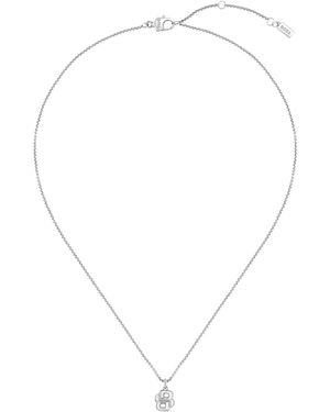 BOSS Collar Plateado Con Colgante De Monograma Double B - Blanco