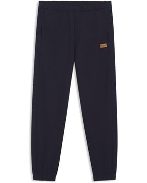 HUGO Trainingsbroek Van Katoenen Badstof Met Logopatch - Blauw