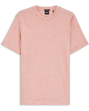 BOSS Regular-Fit T-Shirt Aus Woll-Mix - Pink