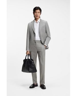 BOSS Silver Men's Business Suits Size 36r - White