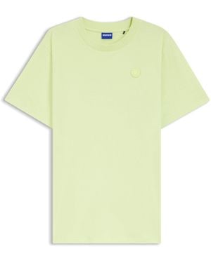 HUGO Cotton-Jersey T-Shirt With Happy Logo - Green