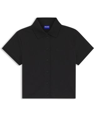 HUGO Slim-Fit Polo Top - Black
