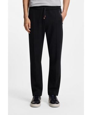 BOSS Regular-Fit Tracksuit Bottoms - Black