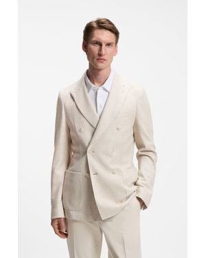 BOSS Light Beige Men's Sport Coats Size 38r - Natural