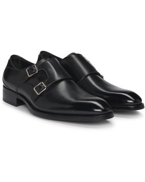 BOSS Double-Strap Monk Shoes - Black