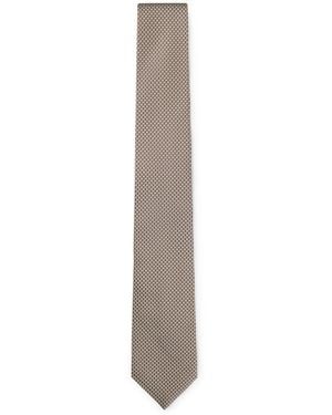BOSS Patterned Tie - Grey