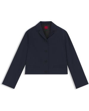 HUGO Dark Blue Women's Cropped Jackets Size 6