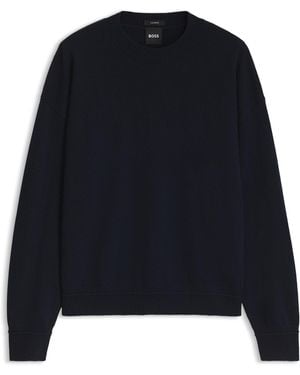 BOSS Trui Met Ronde Hals Van Zuiver Kasjmier - Blauw