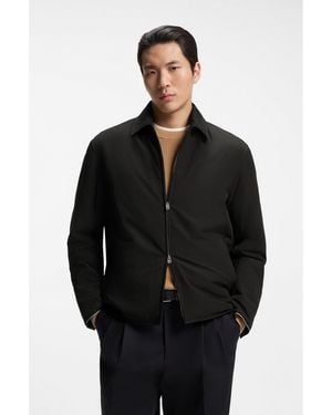 BOSS Regular-Fit Jacket With Water-Repellent Finish - Black