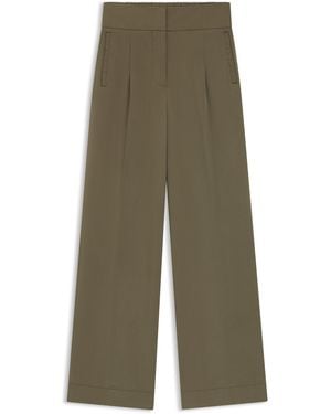 BOSS Pantaloni Straight Fit Con Piega Sulla Parte Frontale - Verde