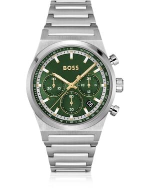 BOSS Chronograaf Horloge Met Groene Wijzerplaat