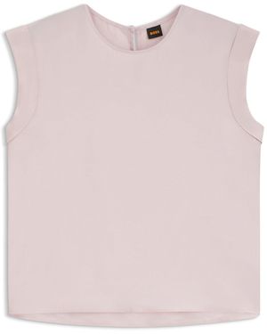 BOSS Regular-Fit Blouse With Rear Keyhole Closure - Pink