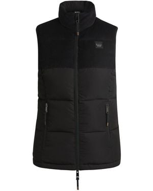 BOSS Equestrian Waterproof Gilet With Corduroy Trim - Black