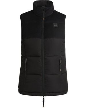 BOSS Equestrian Waterproof Gilet With Corduroy Trim - Black