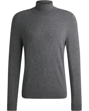 BOSS Rollkragenpullover Aus Kaschmir - Grau