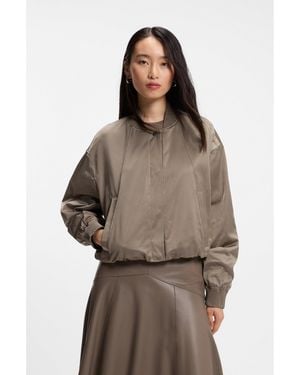 BOSS Water-Repellent Jacket With Satin Finish - Brown