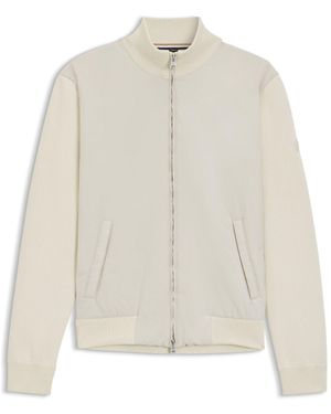 BOSS Regular-Fit Hybrid Jacket With Double B Monogram - White