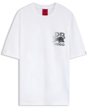 HUGO X Rb Camiseta De Algodón Con Motivo De Toro - Blanco