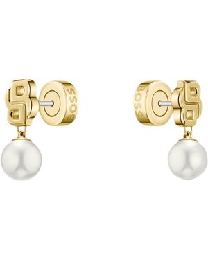 BOSS Orecchini Con Monogramma Double B - Metallizzato