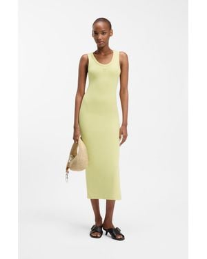 HUGO Beige Women's Midi Dresses Size S - Metallic
