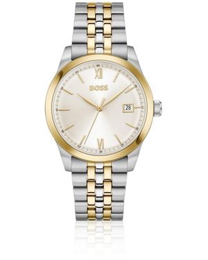 BOSS Langford Two-Tone Watch With Five-Link Bracelet - Metallic