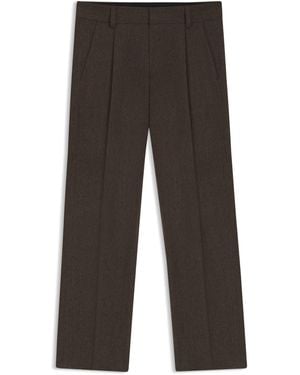 HUGO Wool-Blend Herringbone Modern-Fit Suit Trousers - Black
