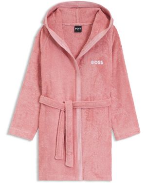 BOSS Batín De Algodón Con Logo Bordado - Rosa