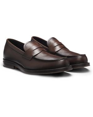 BOSS Dressletic-Pennyloafer Aus Leder - Braun