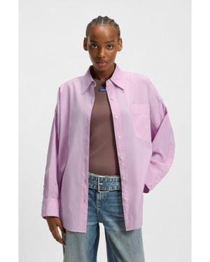 HUGO Oversized-Fit Blouse - Purple