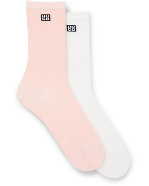 HUGO Zweierpack Mittelhohe Socken Mit Stack-Logos - Pink