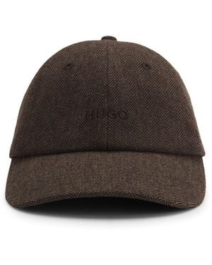 HUGO Cap Aus Twill Mit Fischgrätmuster - Braun