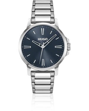 HUGO Dial Watch With Steel Bracelet - Blue